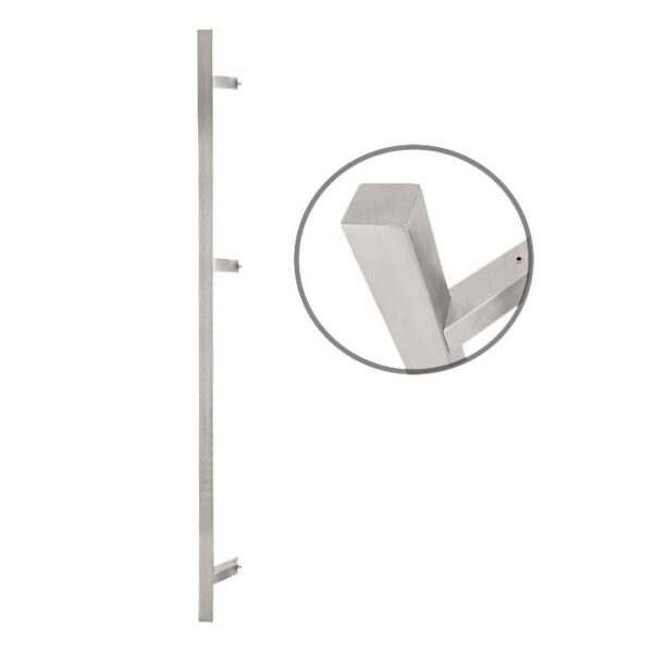 Négyzet alapú 1800 mm hosszú INOX fogantyú pár 45°-os lábakkal - 30x30 profilmérettel