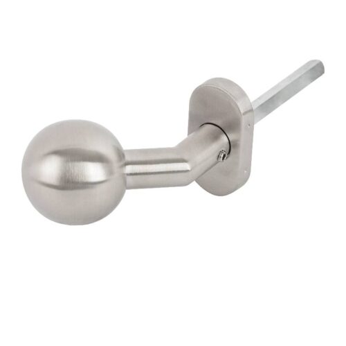 yh-s450_1-1.jpg 45°-ban eltolt gomb, INOX szálcsiszolt, 2 rögzítési ponttal, ovális címmel