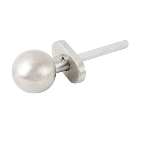 yh-s90o_1_1.jpg 90°-os egyenes gomb, INOX szálcsiszolt, 2 rögzítési ponttal, ovális címmel