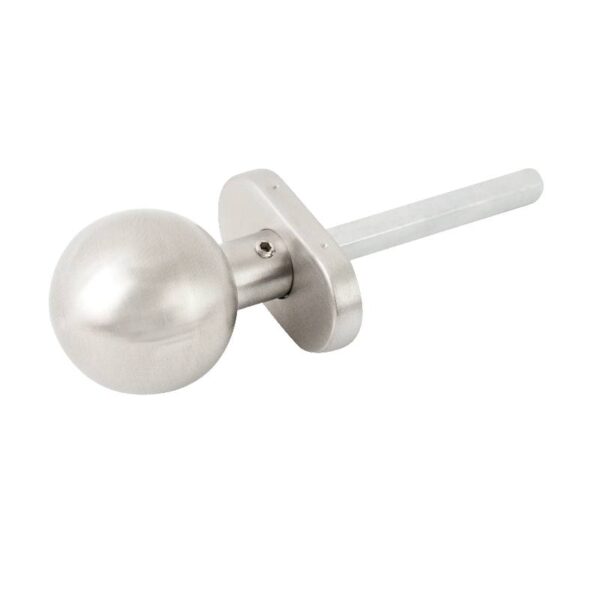 yh-s90o_1_1.jpg 90°-os egyenes gomb, INOX szálcsiszolt, 2 rögzítési ponttal, ovális címmel