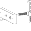 Felületre szerelhető síkmágnes - vízálló (IP68) - 180kg - LED