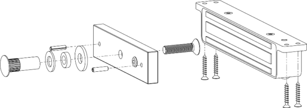 Felületre szerelhető síkmágnes - vízálló (IP68) - 180kg - LED