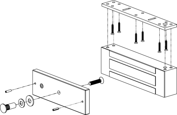 Felületre szerelhető síkmágnes visszajelzéssel - vízálló (IP68) - LED - 500 kg