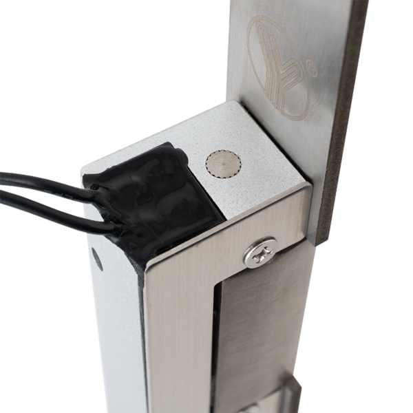 ys-132no-ip_k_bel.png Hosszú, rozsdamentes előlapos elektromos zár - feszültségre nyit - fail-secure (munkaáramú) - IP65