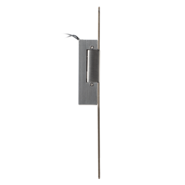 ys-132no-ip_side.png Hosszú, rozsdamentes előlapos elektromos zár - feszültségre nyit - fail-secure (munkaáramú) - IP65