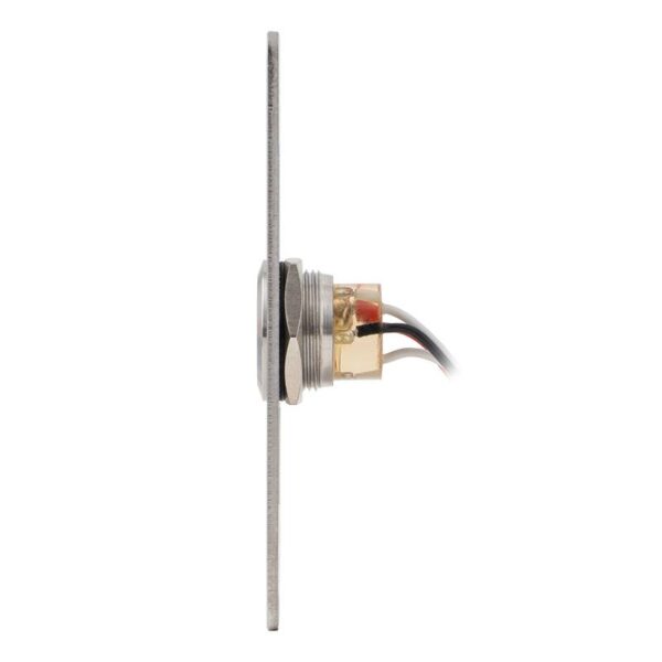 ywp-880a_led__side.jpg Süllyesztve szerelhető fém LED gyűrűs nyomógomb(IP67), 90x35 mm-es szálcsiszolt előlappal
