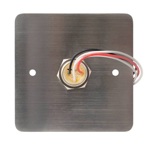 ywp-880c_led__back.jpg Süllyesztve szerelhető fém LED gyűrűs nyomógomb(IP67), 86x86 mm-es szálcsiszolt előlappal