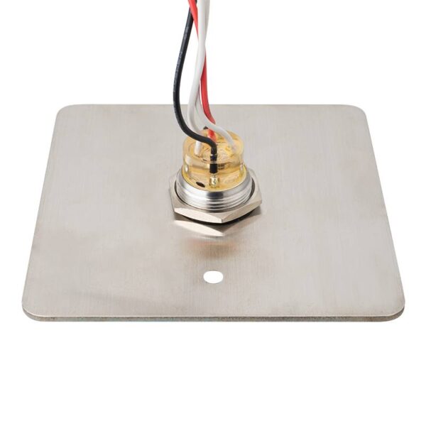 ywp-880c_led__side2.jpg Süllyesztve szerelhető fém LED gyűrűs nyomógomb(IP67), 86x86 mm-es szálcsiszolt előlappal